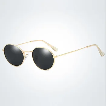 Маленькие овальные круглые Солнцезащитные очки для женщин и мужчин Модного оттенка