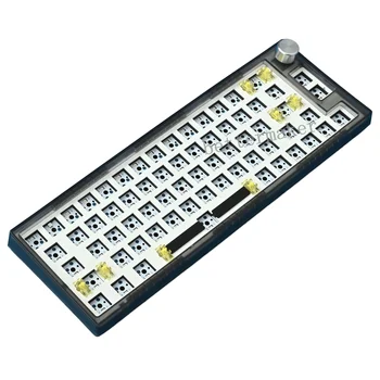Механическая клавиатура MK66 Pro С прокладкой, Комплект беспроводной Bluetooth с 65-процентной возможностью горячей замены, 3-режимный Смазанный Стержень, RGB-подсветка, светодиод на южной стороне
