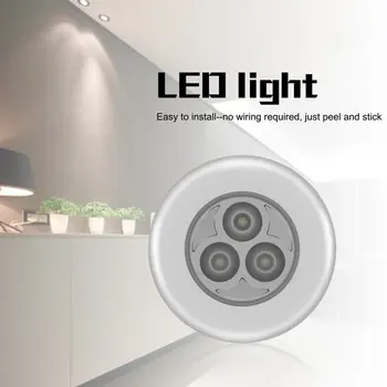 Мини-ночник с сенсорным управлением, Потолочный светильник для настенного шкафа, Мини-светодиодный ночник, домашний шкаф для спальни, Прикроватная лампа для кухни, Аварийная лампа
