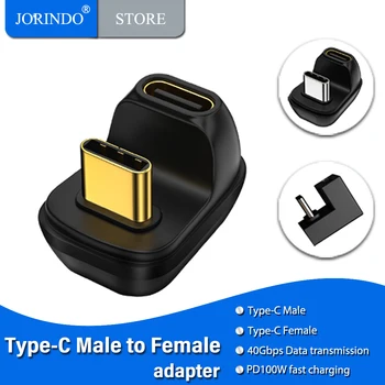 Многофункциональный U-образный преобразователь JORINDO Type-C, быстрая зарядка PD100W, передача данных 40 Гбит/с, адаптер USB2.0/USB4.0/USB3.1