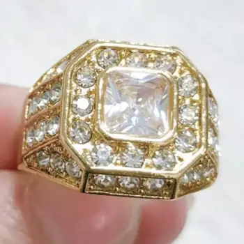 Мужские кольца из кубического циркония хип хоп ювелирные изделия сверкающие кольца обручальное кольцо для женщин/мужчин роскошные