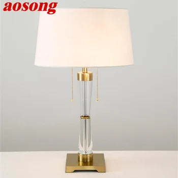 Настольная лампа AOSONG Postmodern Crystal Простое светодиодное Декоративное Настольное Освещение для дома у кровати