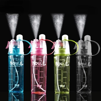 Новая 400/600 мл 3-цветная Твердая Пластиковая бутылка с распылителем для прохладной летней спортивной воды Портативные бутылки для альпинизма на открытом воздухе
