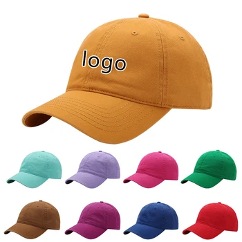 Новая бейсболка унисекс, однотонная бейсболка с пользовательским логотипом, женская повседневная шляпа для папы с регулируемым мягким верхом, мужские шляпы для взрослых в стиле хип-хоп