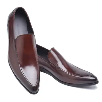 Новые Модельные туфли в британском стиле, Мужские Классические Деловые Оксфорды без застежки, Большие размеры, Черные Мокасины, Официальная обувь для мужчин