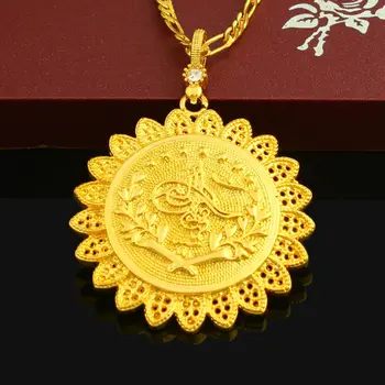 Новые эфиопские ожерелья и подвески, ювелирные изделия золотого цвета для женщин из Африки/Эфиопии/Нигерии