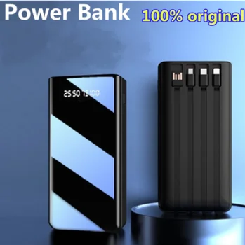 новый Power Bank 100000 мАч TypeC Micro USB Быстрая Зарядка Powerbank Светодиодный Дисплей Портативное Внешнее Зарядное Устройство Для телефона планшета