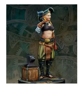 Новый В разобранном виде 1/24 75 мм женщина-солдат с подставкой, стоящей на 75 мм Наборе из смолы, Игрушки 