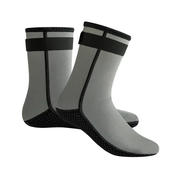 Носки для дайвинга, 3 мм Теплые зимние носки для плавания с маской и трубкой, противоизносные носки на щиколотках, плюс нескользящие пляжные носки
