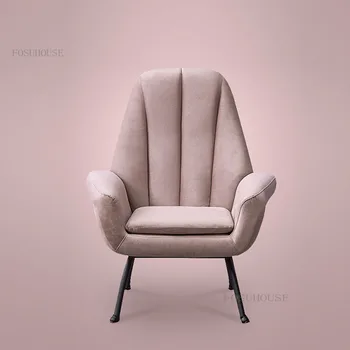 Обеденные стулья из скандинавской ткани для мебели для столовой Со спинкой Диван-кресло Дизайнерский легкий Роскошный диван-кресло для ресторана в спальне