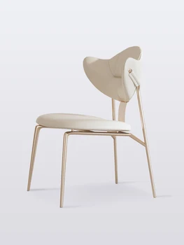 Обеденный стул в кремовом стиле, легкое роскошное высококачественное чайное кресло, итальянский минимализм, современный минимализм, Французский Ретро-стул, мебель