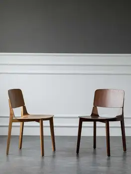 Обеденный стул Дизайнерский Домашний Гостиничный стул для отдыха Скандинавский Современный Минималистичный Деревянный стул со спинкой из цельного дерева