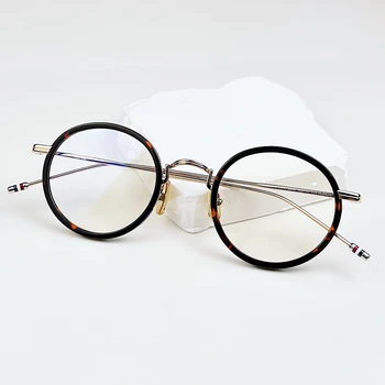 Очки в круглой оправе в стиле ретро роскошного бренда Thom, Мужские Оптические очки по рецепту для женщин, очки из ацетатного сплава с полной оправой, Винтажные очки