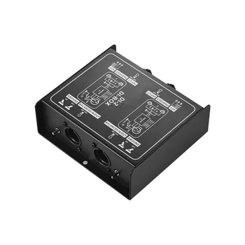 Пассивный Аудио DI Box Коробка Прямого Впрыска Малошумная Гитара Бас DI TRS 2 Канальный Аудиоконвертер DJ Оборудование Микшер Аудио
