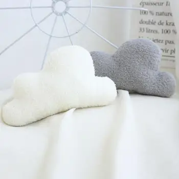 Плюшевая подушка, полезная подушка с полным наполнением, декор для спальни в скандинавском стиле, подушка с облаком, товары для дома