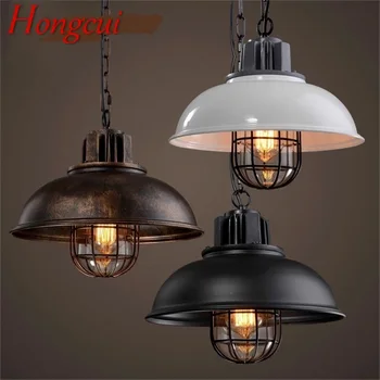 Подвесной светильник Hongcui в стиле ретро, классический лофт, светодиодные светильники, декоративные для дома, гостиной, столовой