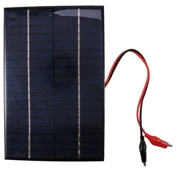 Поликристаллическая солнечная панель на солнечной батарее 4,2 Вт 18 В + зажим 