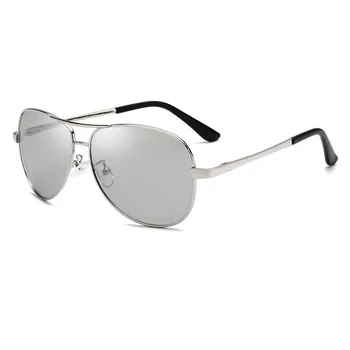 Поляризованные солнцезащитные очки с антибликовым покрытием, винтажные очки в большой тонкой металлической оправе для улицы