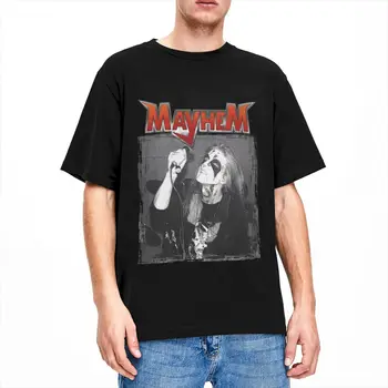 Потрясающие футболки Black Metal Mayhem Dead для мужчин и женщин, хлопковая футболка с круглым вырезом и коротким рукавом, Идея подарка, одежда