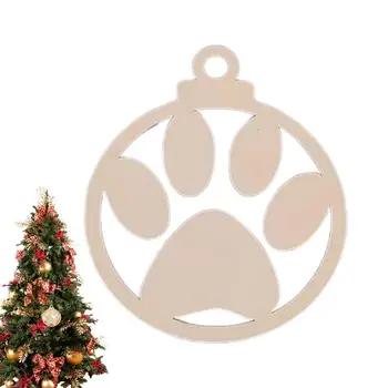Рождественская деревянная подвеска в виде собаки, орнамент в виде собаки, украшение для рождественской елки, новогодняя вечеринка, декоративные поделки, принадлежности для новогодней вечеринки