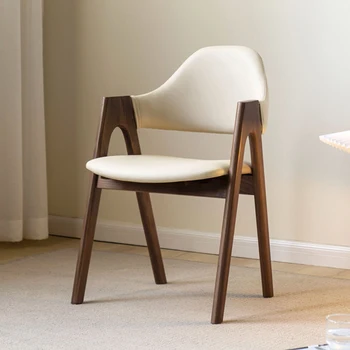 Роскошные обеденные стулья, Современная кожаная Деревянная ножка, Итальянское Передвижное кресло для отдыха, Скандинавская мебель для гостиной Cadeiras De Jantar