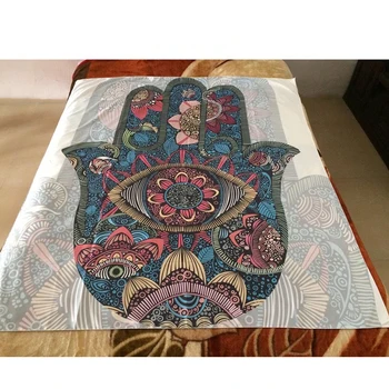 Ручная индийская мандала ТУЕДИО Хамса, гобелен с цветами, гобелены для украшения дома, покрывало для йоги, ткань для пикника