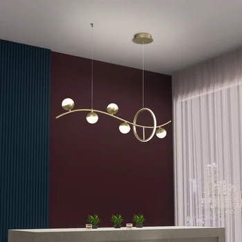 Светодиодная Люстра Современный Подвесной Потолочный Декор Стеклянный Шар Лампа Молекулярный Свет Для Прихожей Кухни Гостиной Лофт Спальня