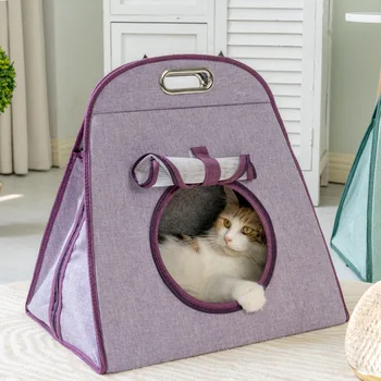 Складная сумка-переноска для кошек, сумочка для прогулок с домашними животными для котенка, многофункциональные когтеточки, сумка для переноски кошек, транспортная переноска для домашних животных