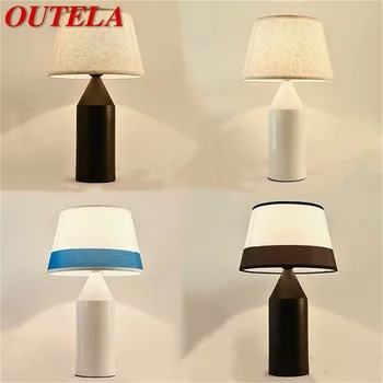 Современная настольная лампа OUTELA, Романтическая простая настольная лампа из светодиодной ткани для дома, гостиной, спальни, Прикроватной тумбочки