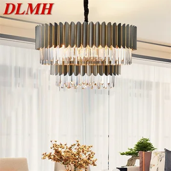 Современная хрустальная люстра DLMH освещает Роскошные Креативные Декоративные светодиодные потолочные светильники для гостиной, столовой, дуплексной виллы