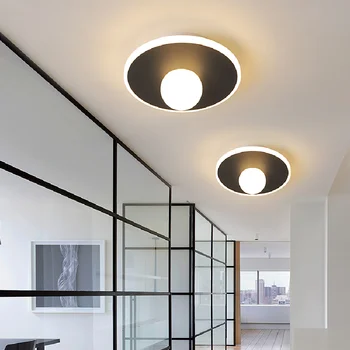 Современные светодиодные потолочные светильники NEO Gleam для прохода, веранды, балкона, гардеробной, белого или черного цвета, потолочный светильник для поверхностного монтажа