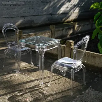 Современные стулья для гостиной, столовой, садового салона, пластиковый стул, спальни, прозрачная уличная мебель, кухонный стол и стул Sedie