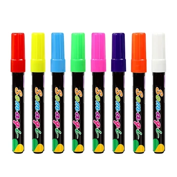 Стираемые жидкие меловые ручки Маркер для белых досок Wet Erase Melk Marker Pens W3JD