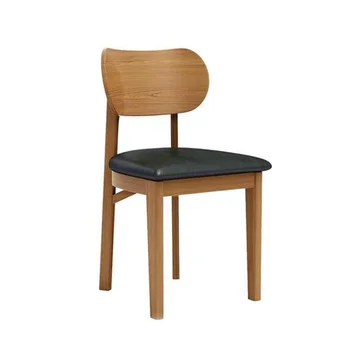 Стул из массива дерева, коммерческая Простая столовая для кейтеринговой компании, стул из массива дерева со спинкой