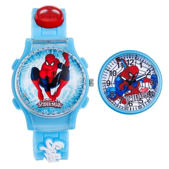 Супергерои Диснея, Человек-паук, подарок на день рождения, игрушечные часы, детские кварцевые наручные Модные аниме для детей, студенческие часы, детские Рождественские