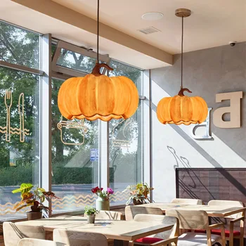 Украшение дома в японском стиле, светильник, Дизайнерская Ресторанная светодиодная люстра, лампа в виде тыквы в стиле ретро, подвесные светильники для спальни
