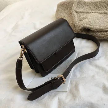 Универсальная сумка-мессенджер в стиле ретро, роскошная дизайнерская сумка 2022, повседневная маленькая квадратная сумка, однотонные женские сумки через плечо, черный