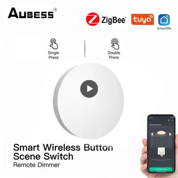 Универсальные Умные Переключатели С Батарейным питанием Scene Switch Устройства Tuya Zigbee 3.0 Работают Вместе Wifi Smart Light Switch Умный Дом