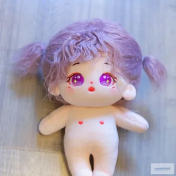 Фиолетовые вьющиеся волосы 20 см Sean Xiao Korea Kpop EXO idol Кукольная Одежда Милый костюм Мягкая Игрушка Куклы Плюшевые для Кукол Idol Подарок