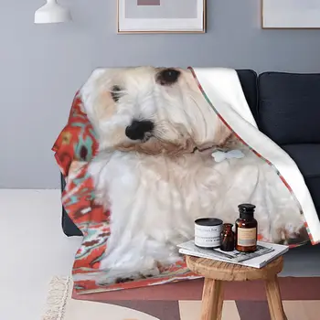 Шотландские одеяла для собак, подарок для любителя собак, плюшевая новинка, теплые одеяла для дома, весна/осень