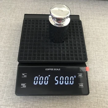 электронные весы для кофе весом 3 кг/0,1 г с таймером Высокоточные Цифровые кухонные весы с таймером Баланс веса кофе без батареи